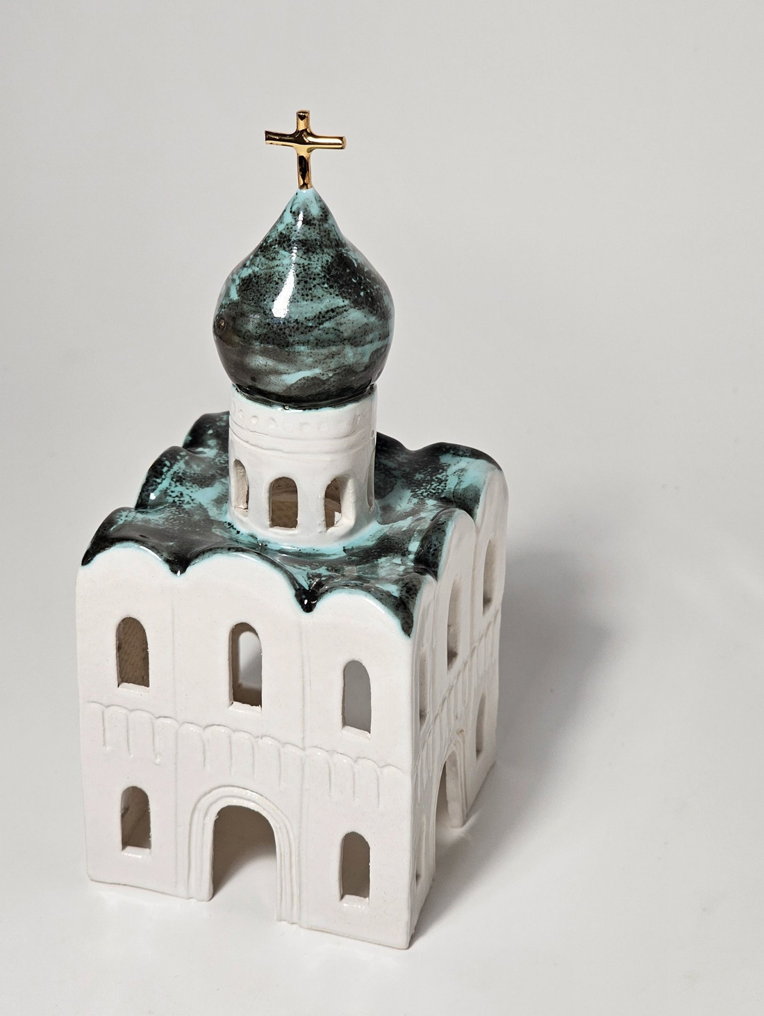 Церковь-подсвечник с позолотой - фотография товара