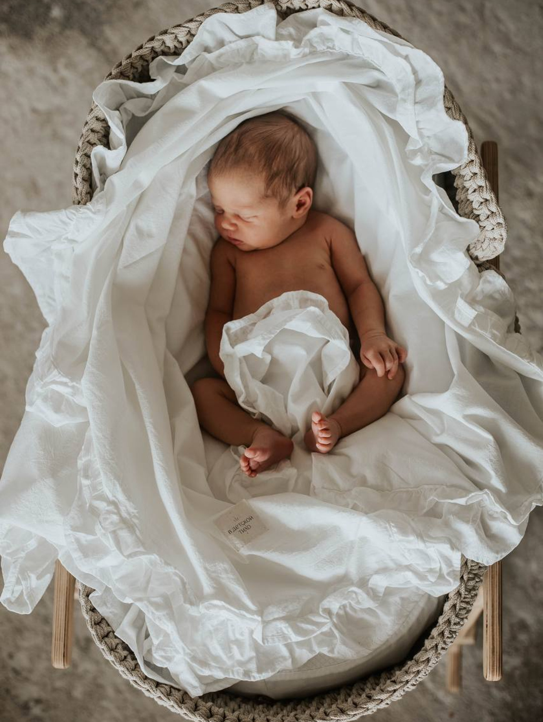 Пеленка с рюшей для малыша из хлопка - фотография товара