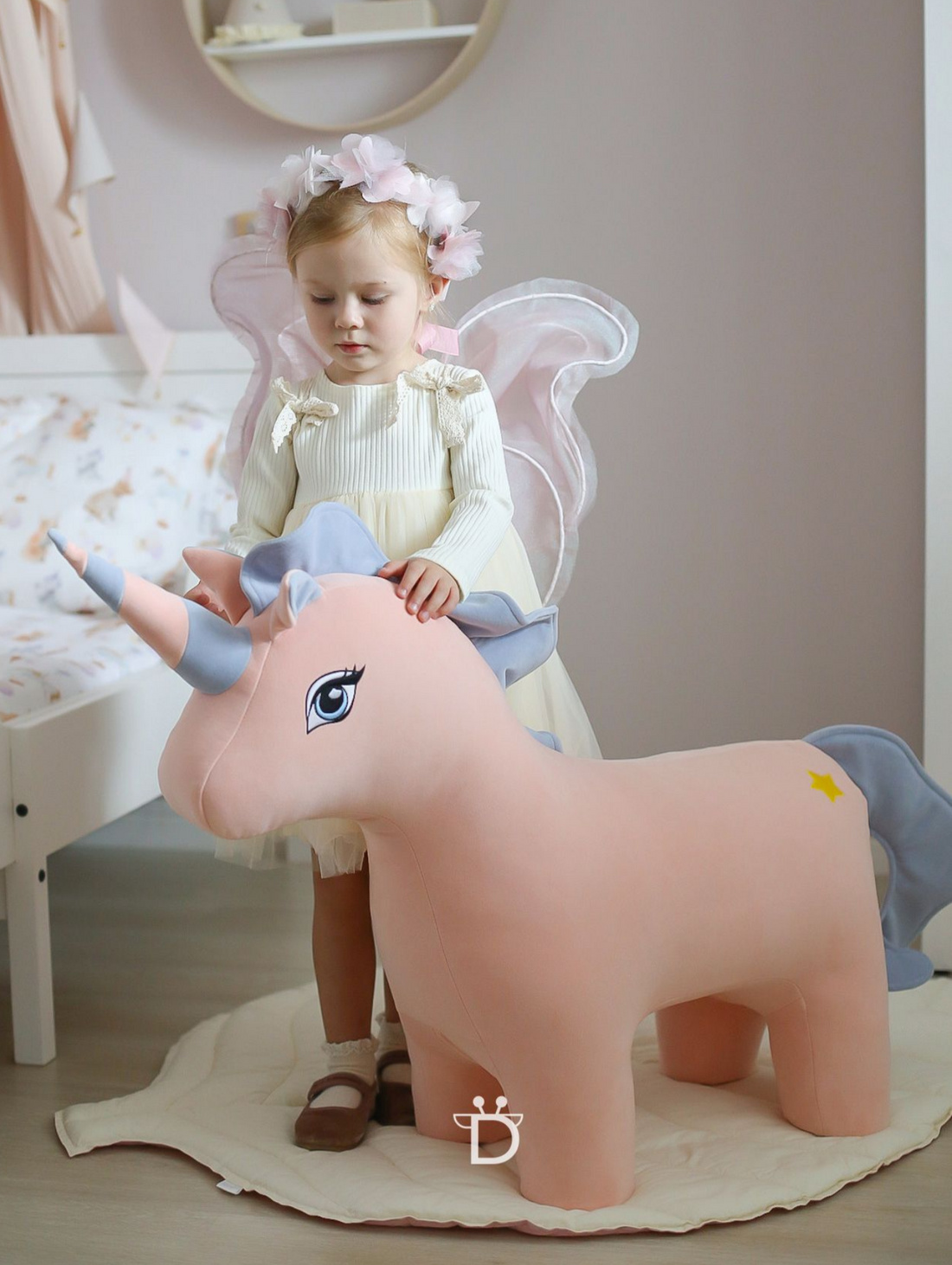 Детский пуфик-игрушка Единорог - фотография товара