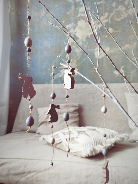 Подвесы для весеннего декора "Зайцы"