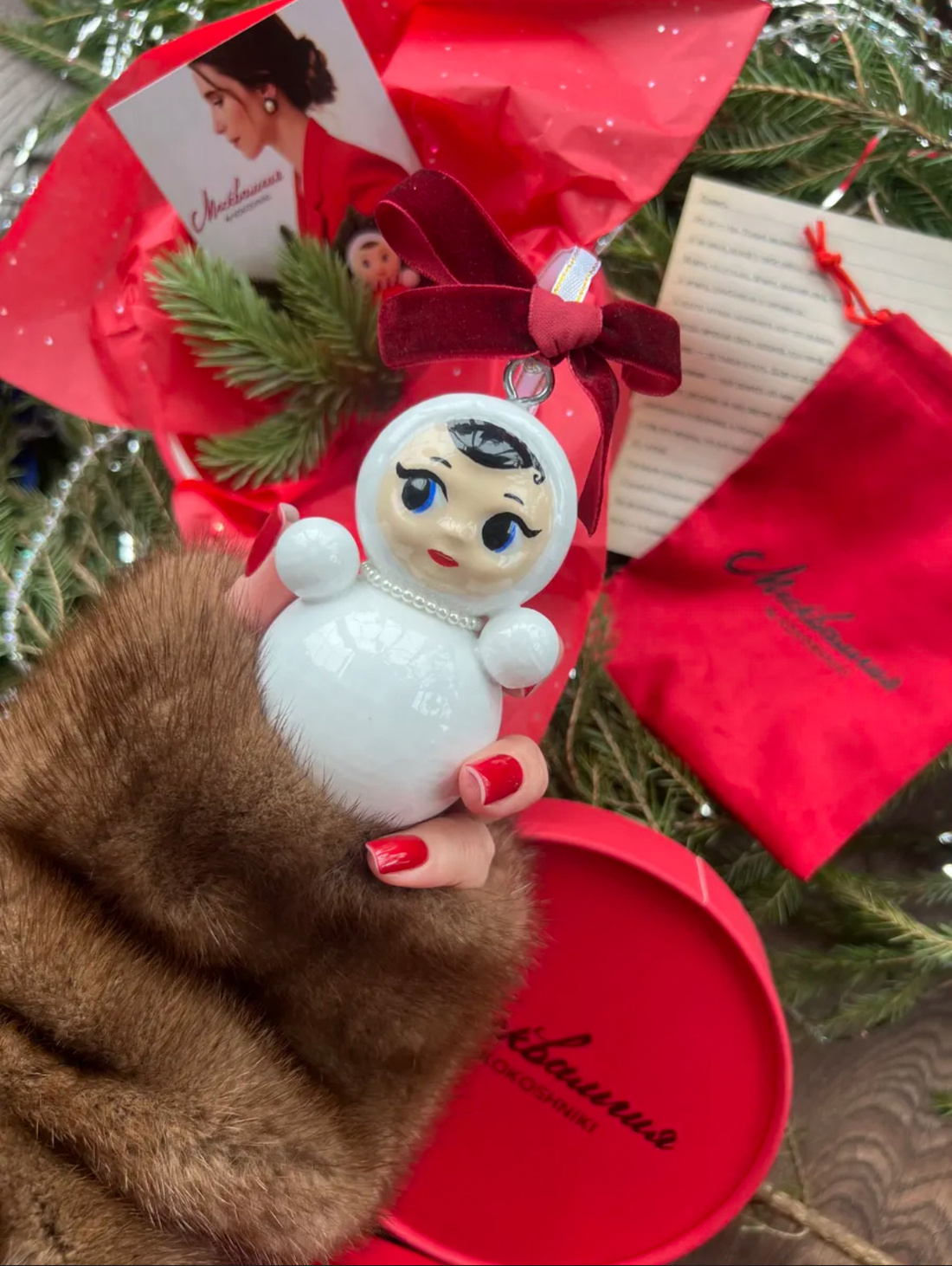 Коллекционная ёлочная игрушка «Неваляшка» - фотография товара