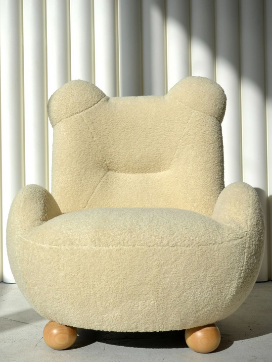 Детское кресло Мишка Teddy бежевое