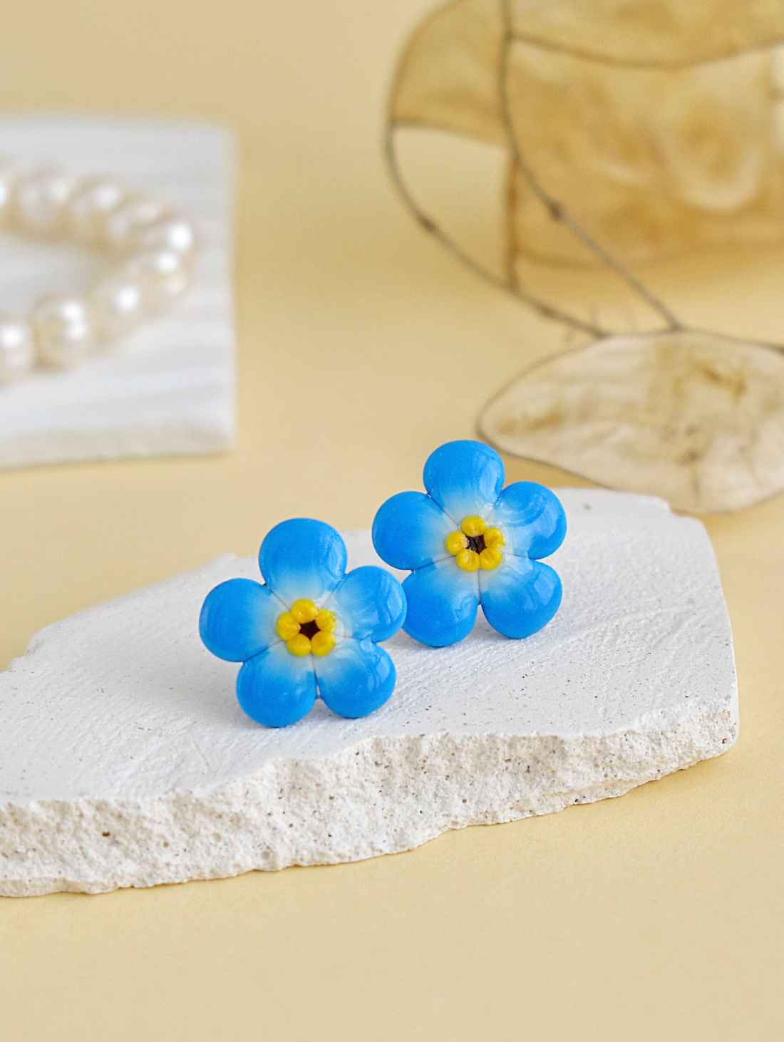 Серьги "Незабудки" - фотография товара