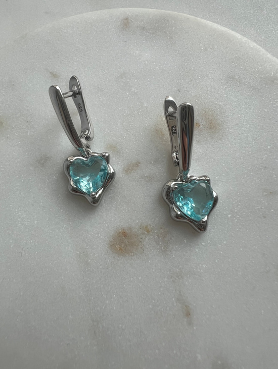 Серьги «Цветные сердца»