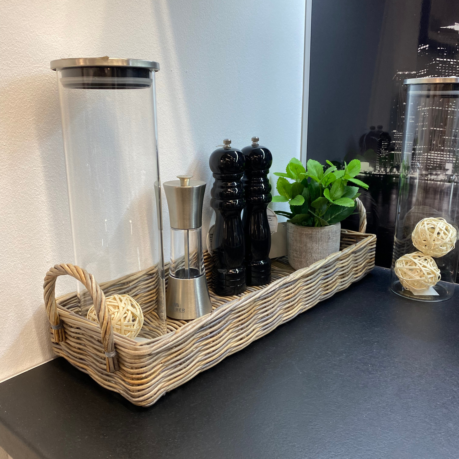 Интерьерная корзина для хранения, узкая - фотография товара