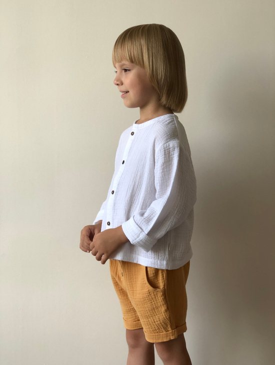 Муслиновая рубашка свободного силуэта