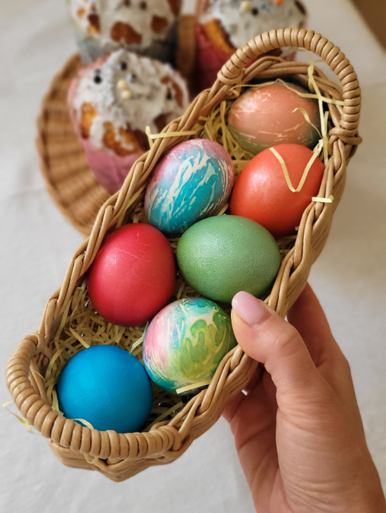 Корзина овальная с ручками маленькая