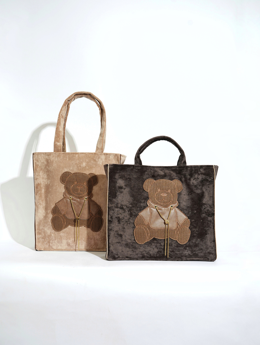 Сумка-шоппер "Мишка с цепочкой" - фотография товара