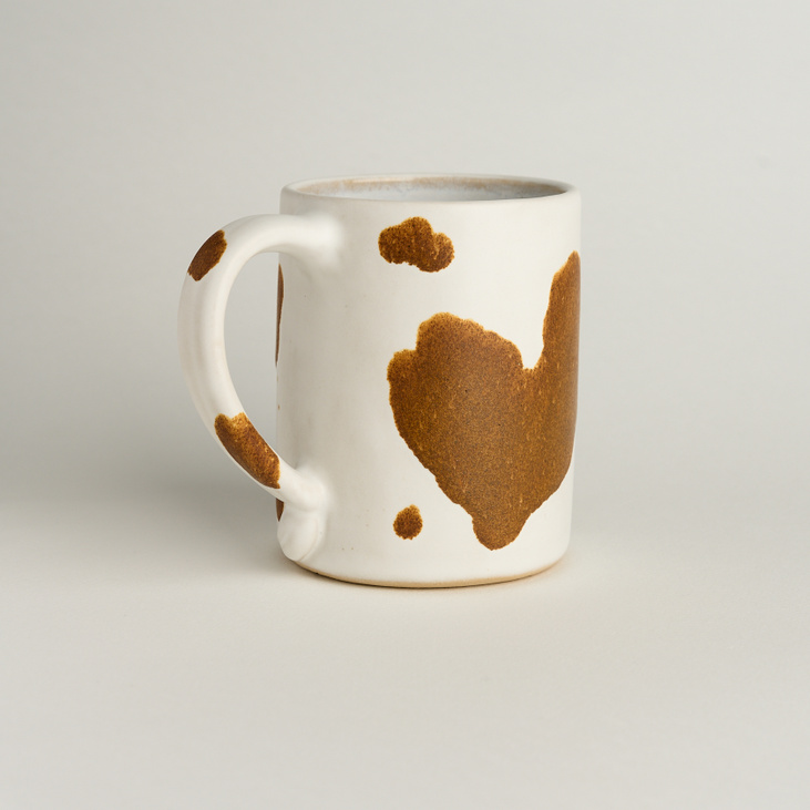 Кружка прямая, Коровка светлая 470 мл.