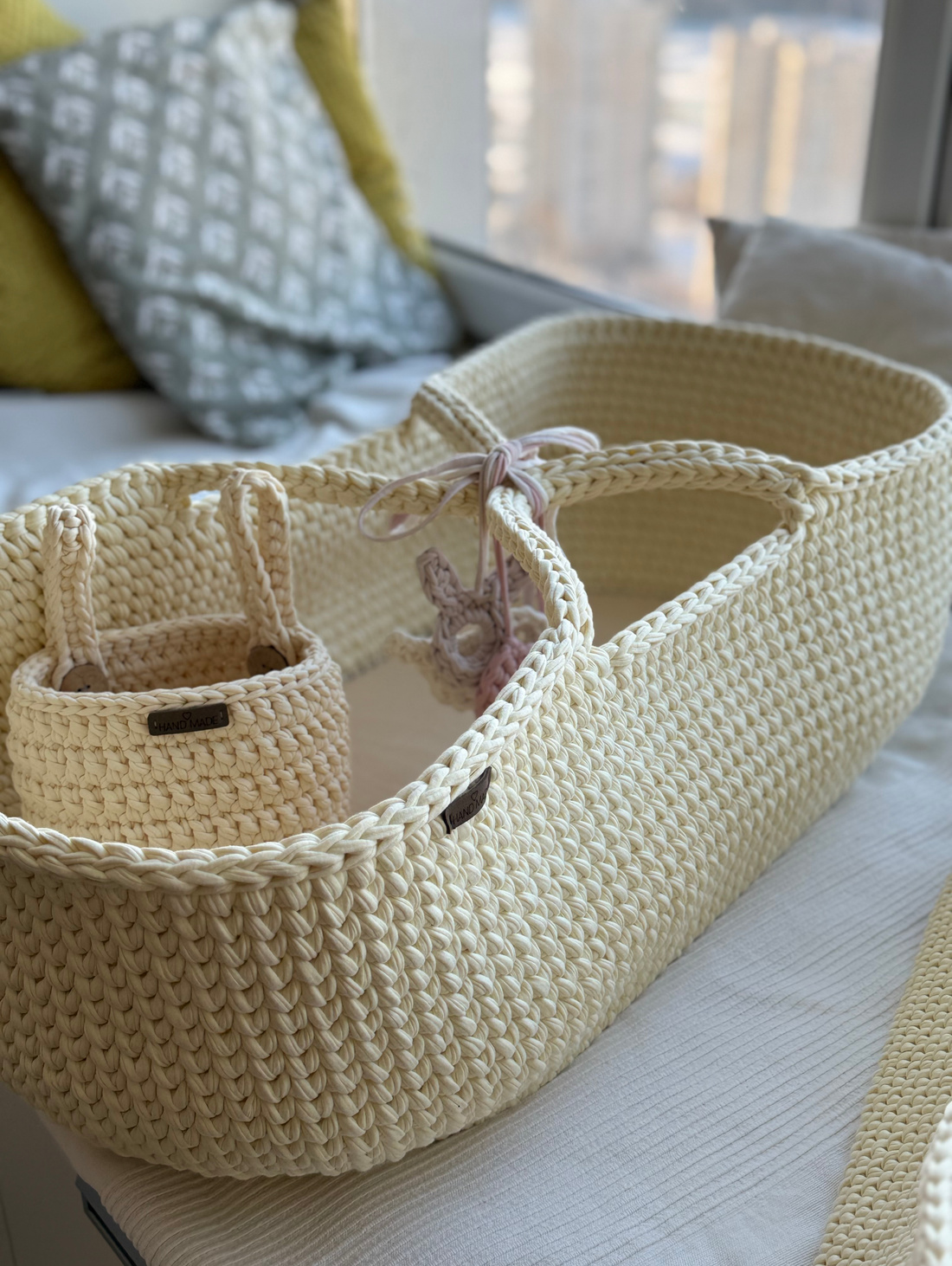 Люлька вязаная «Молоко» - фотография товара