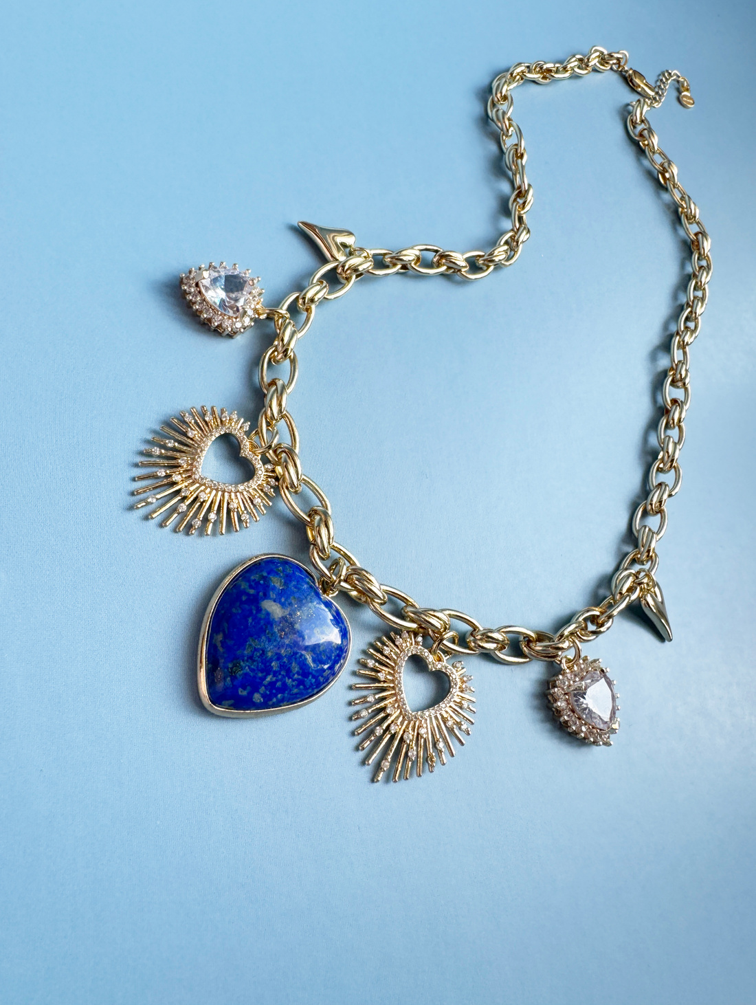 Колье с подвесками "Сердцепад" - фотография товара