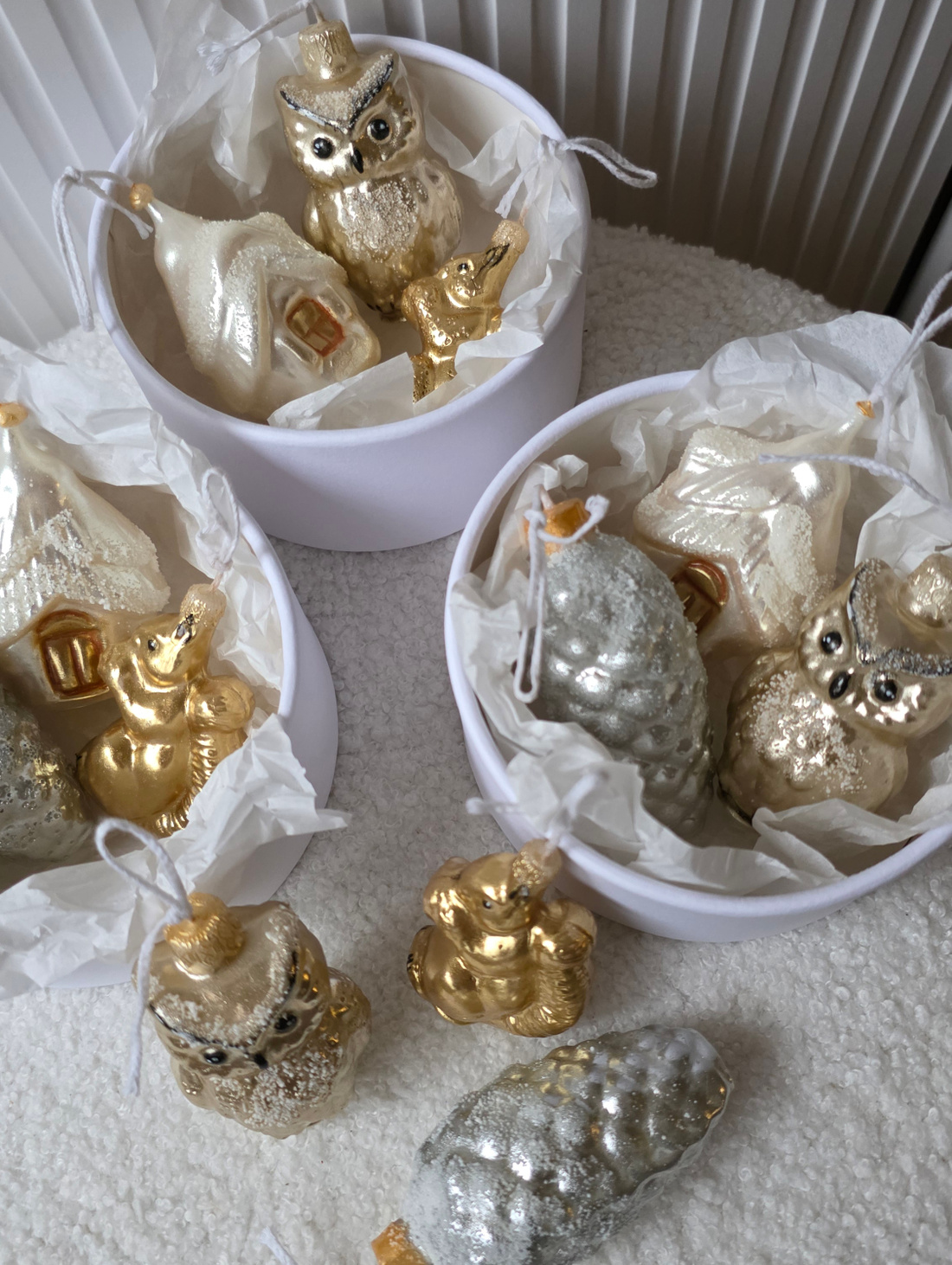 Набор свечей из 3 штук "Советские елочные игрушки" - фотография товара