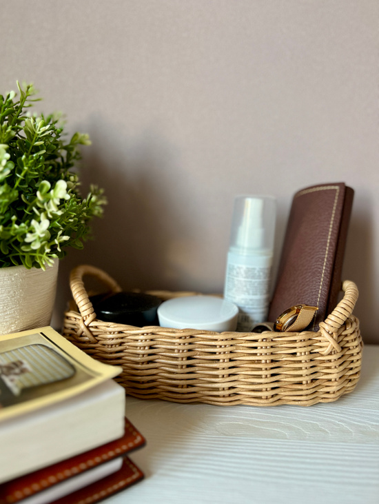 Корзина овальная с ручками маленькая