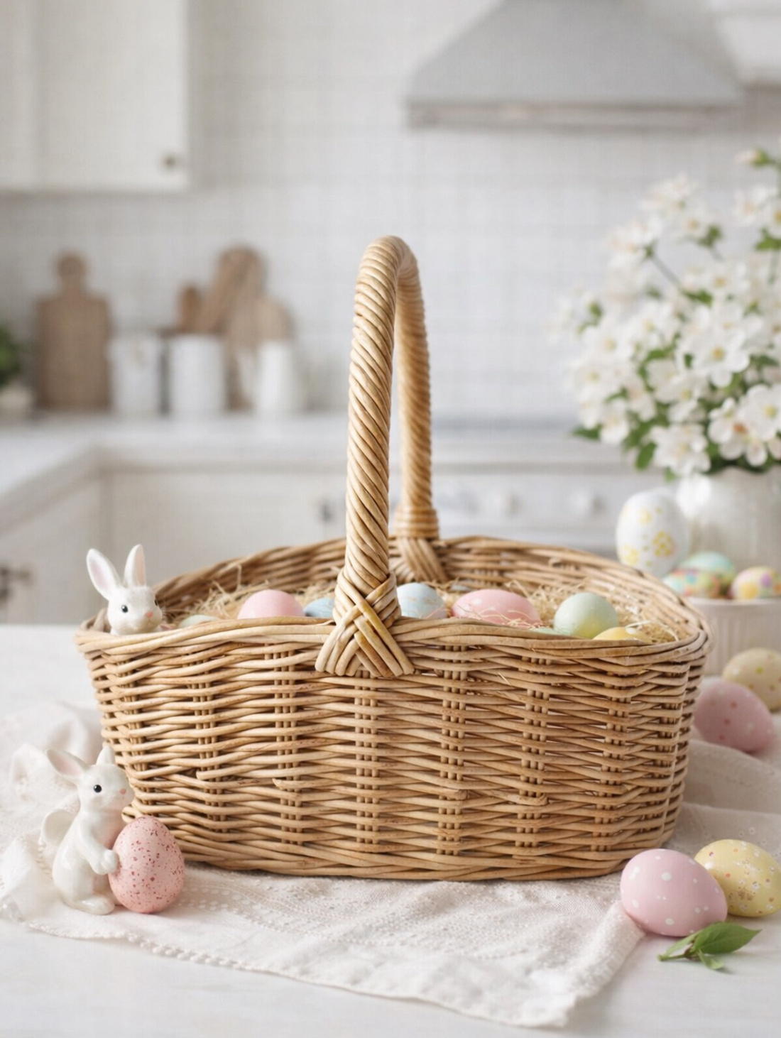 Пасхальная овальная корзина - фотография товара