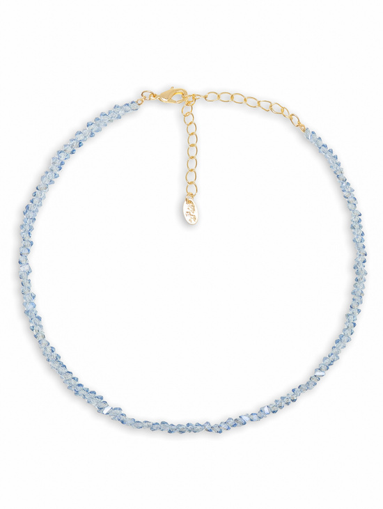 Чокер из сахарного кварца голубой