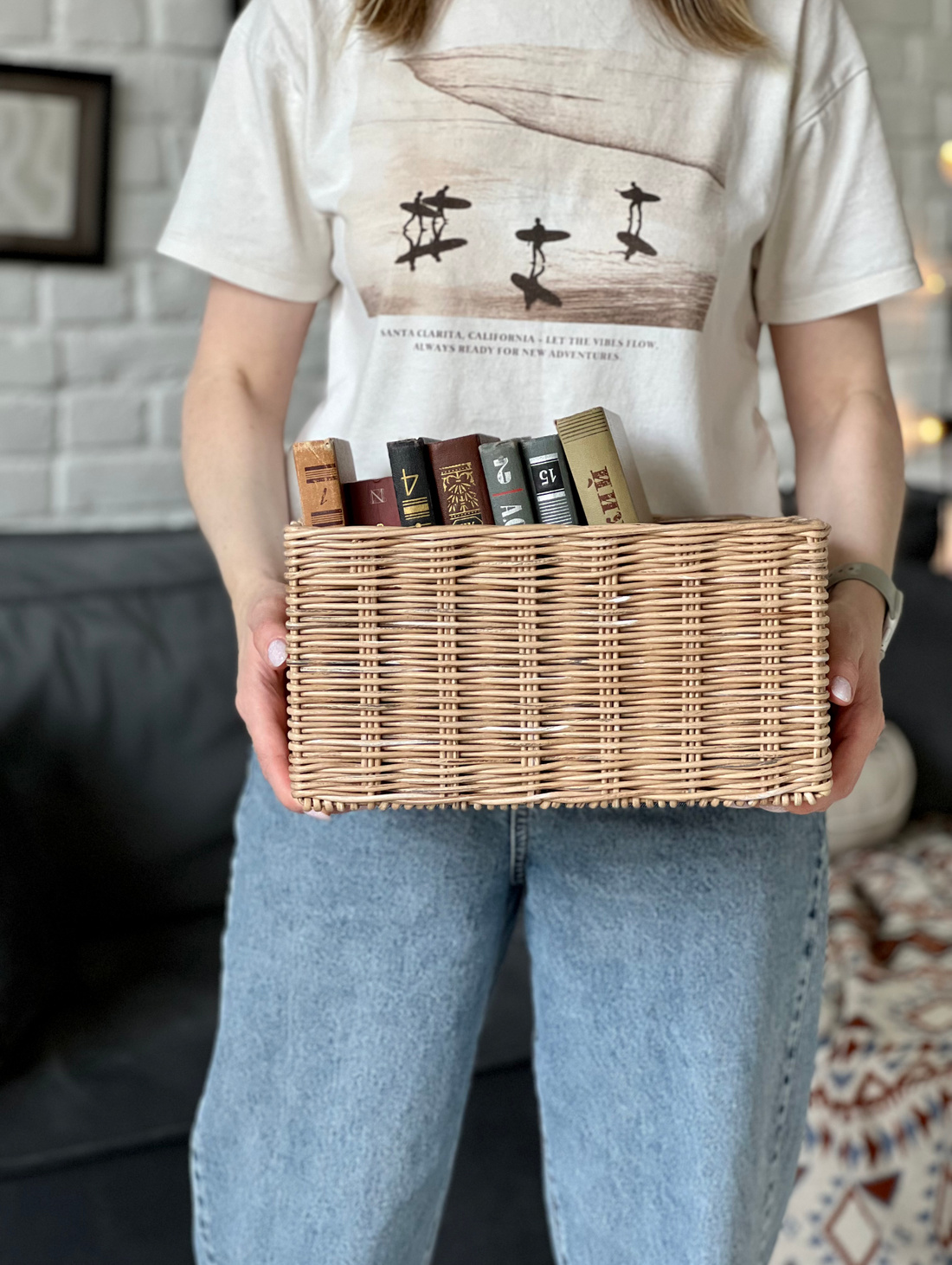 Плетёный короб для хранения - фотография товара