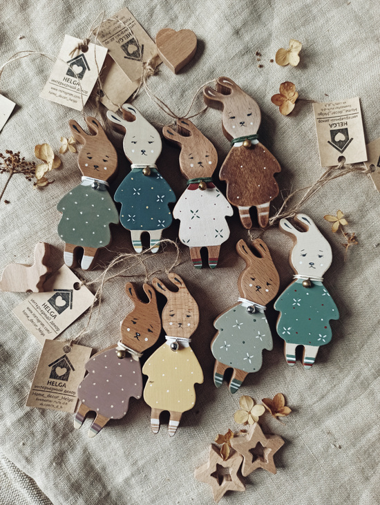 Ёлочная игрушка "Зайка Зефирка" большая