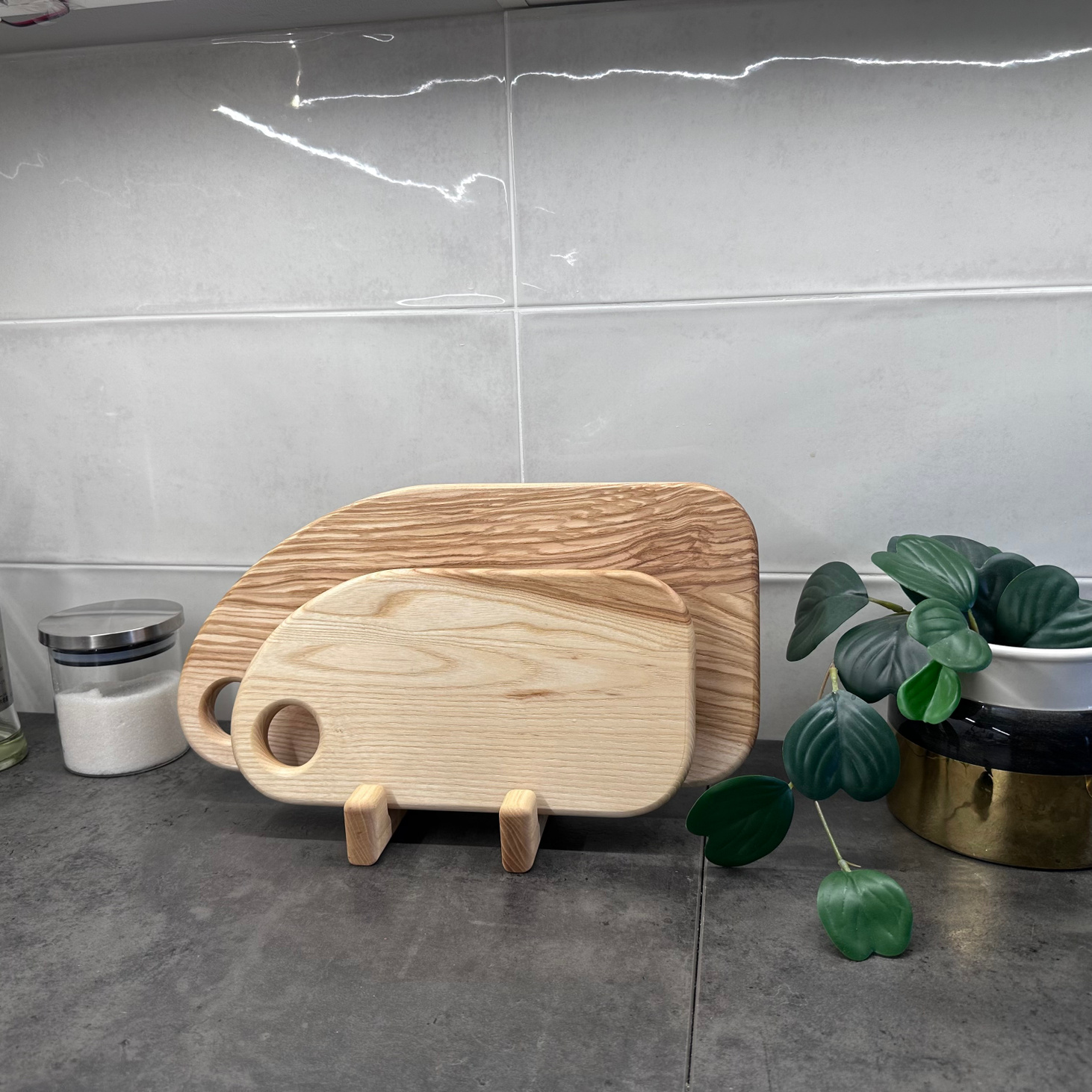 Набор разделочных деревянных досок для кухни "Трио" - фотография товара