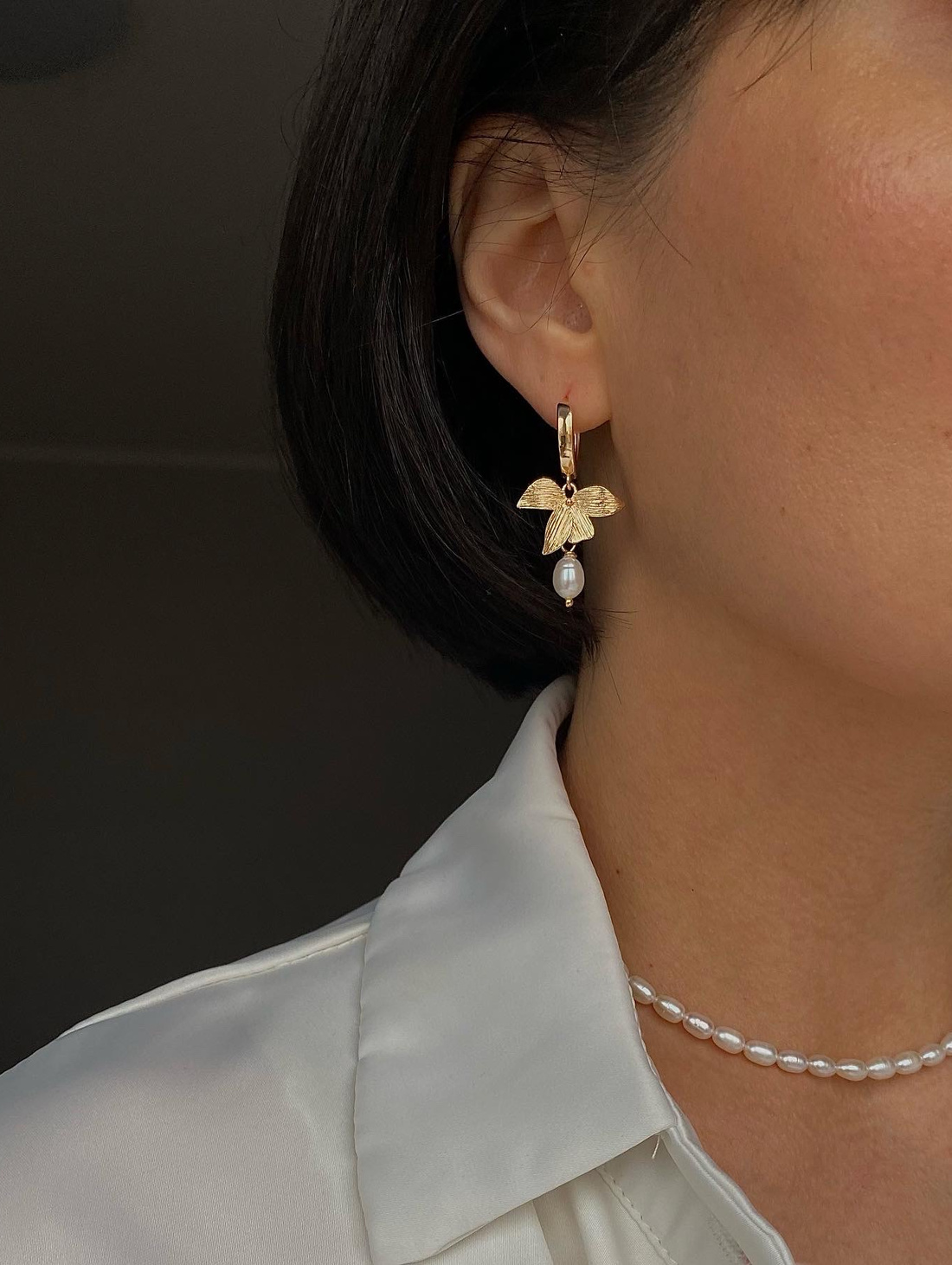 Серьги с жемчугом - фотография товара