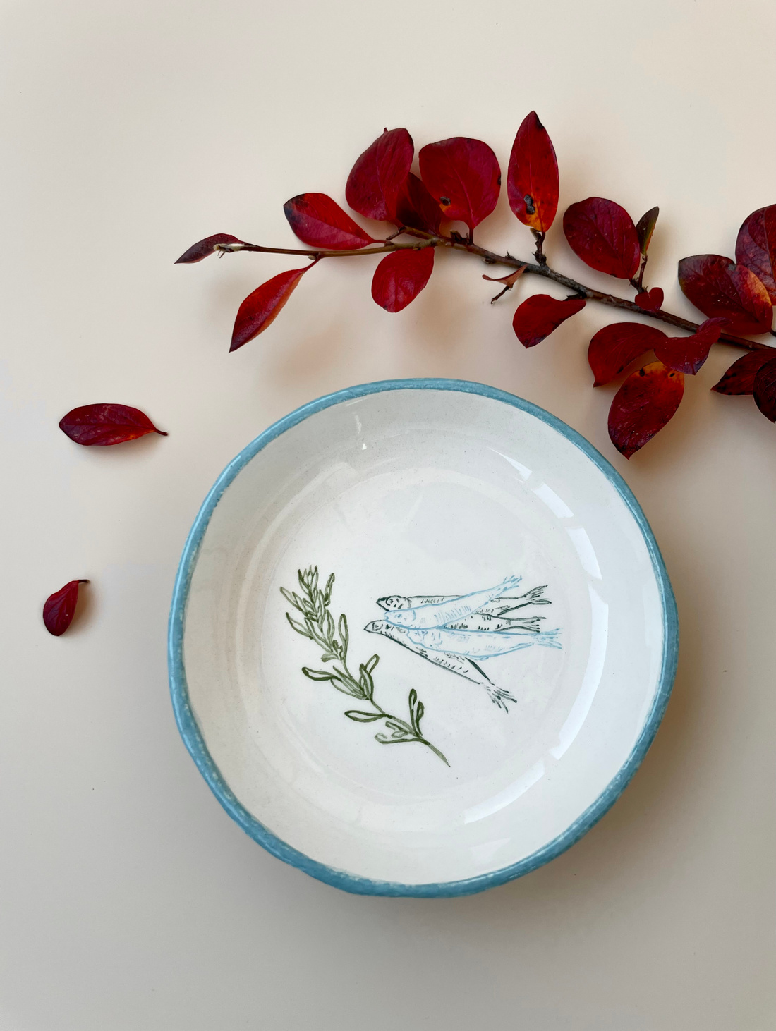 Тарелка «Веточка розмарина» - фотография товара