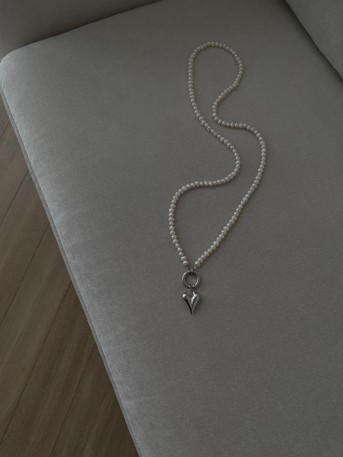 Жемчужный сотуар с сердцем - фотография товара