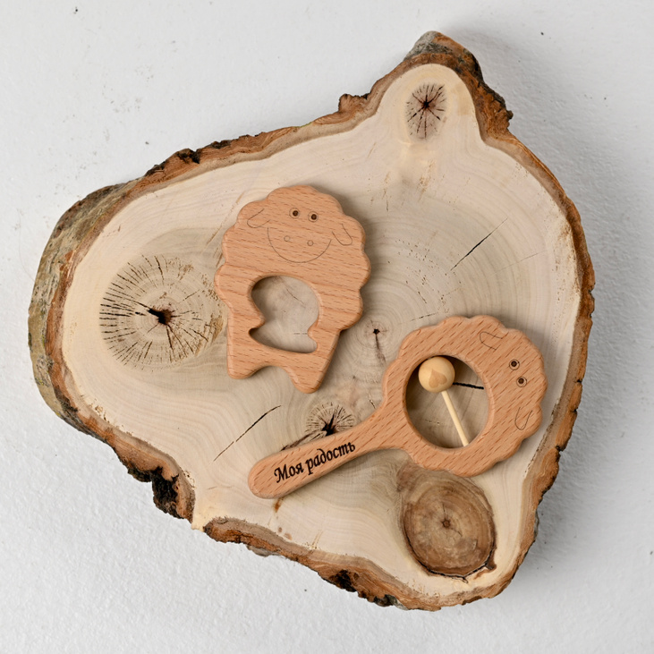 Грызунок из бука Овечка