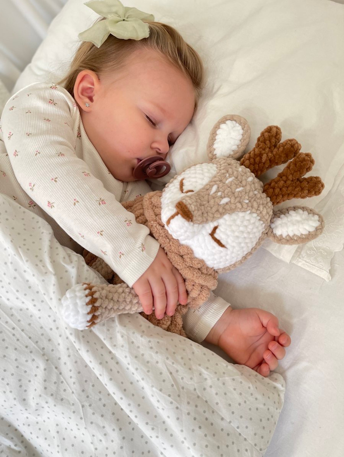 Пижамница Оленёнок пудра - фотография товара