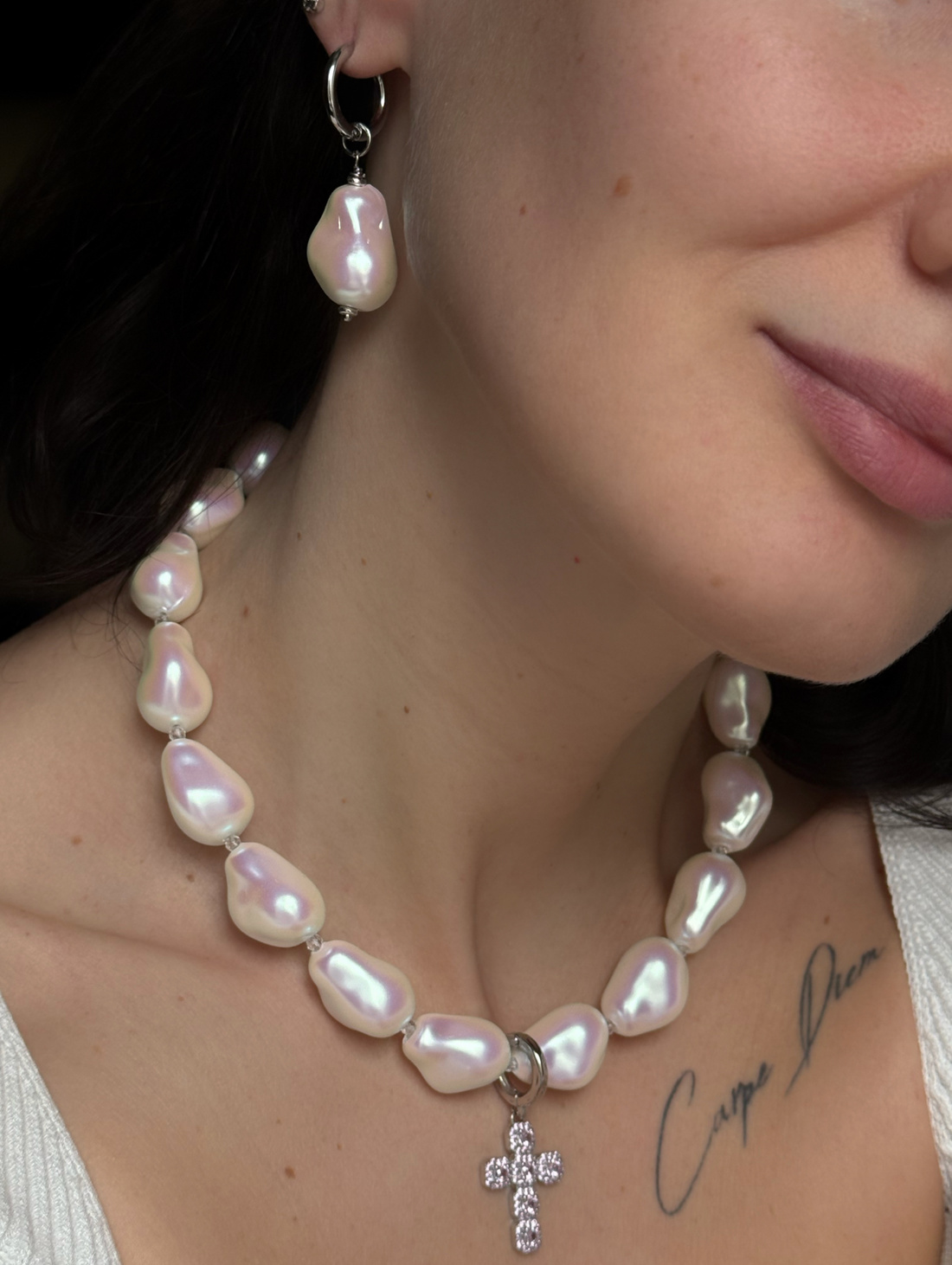 Колье «Розовое сияние» - фотография товара