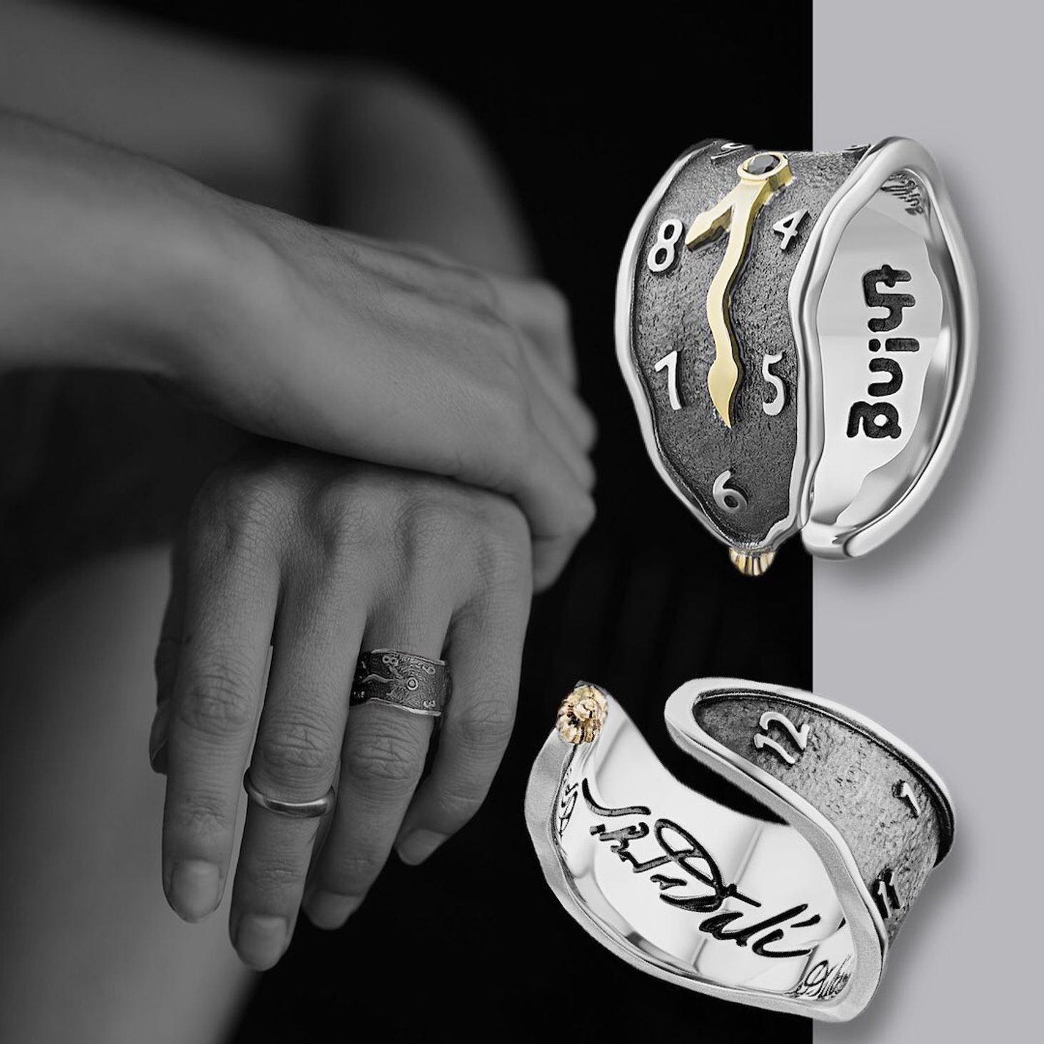 Кольцо серебряное CONSTANCY OF TIME - фотография товара