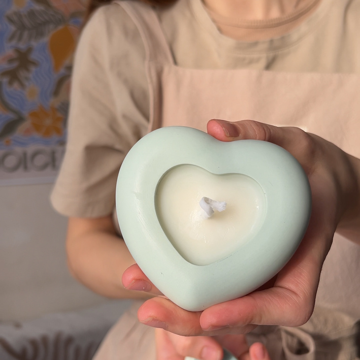 Зефирные свечи сердечки