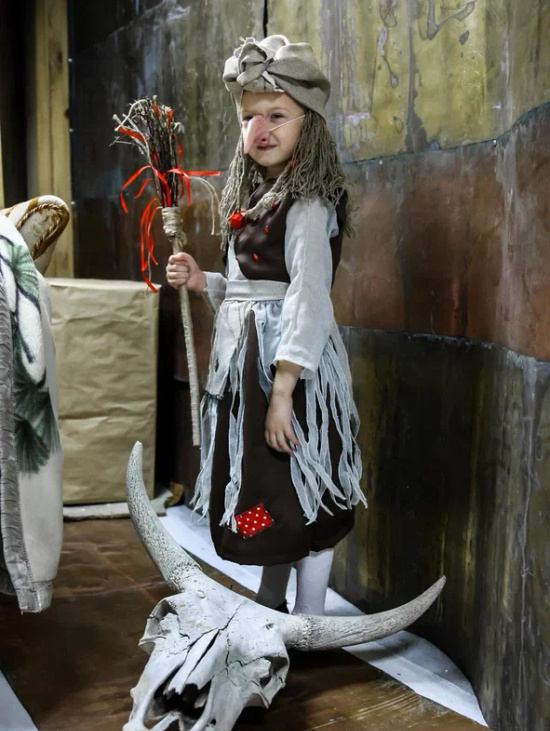 Карнавальный костюм "Баба Яга" 6-8 лет, 1.5-2 года