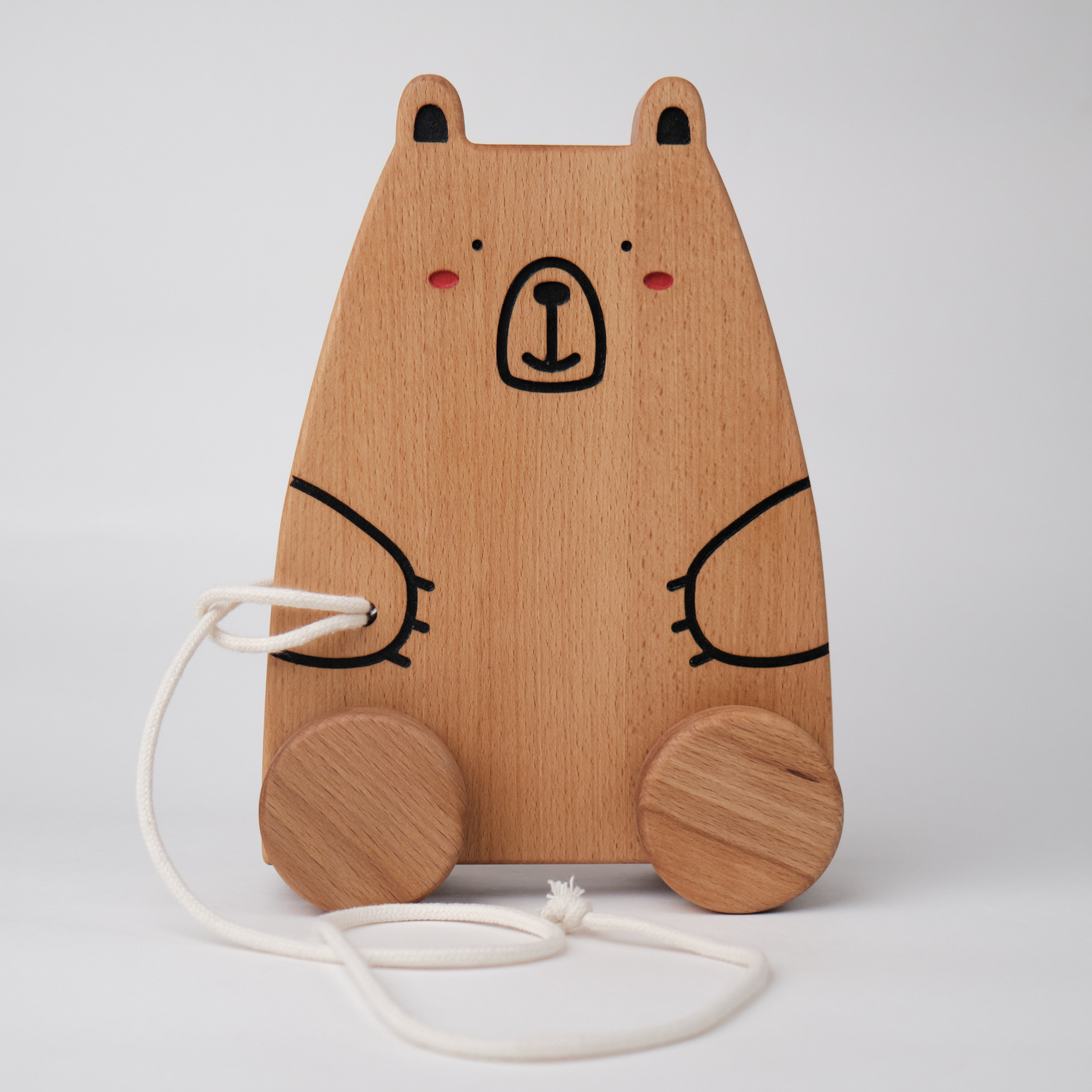 Мишка "Бурый" на колесах, большой - фотография товара