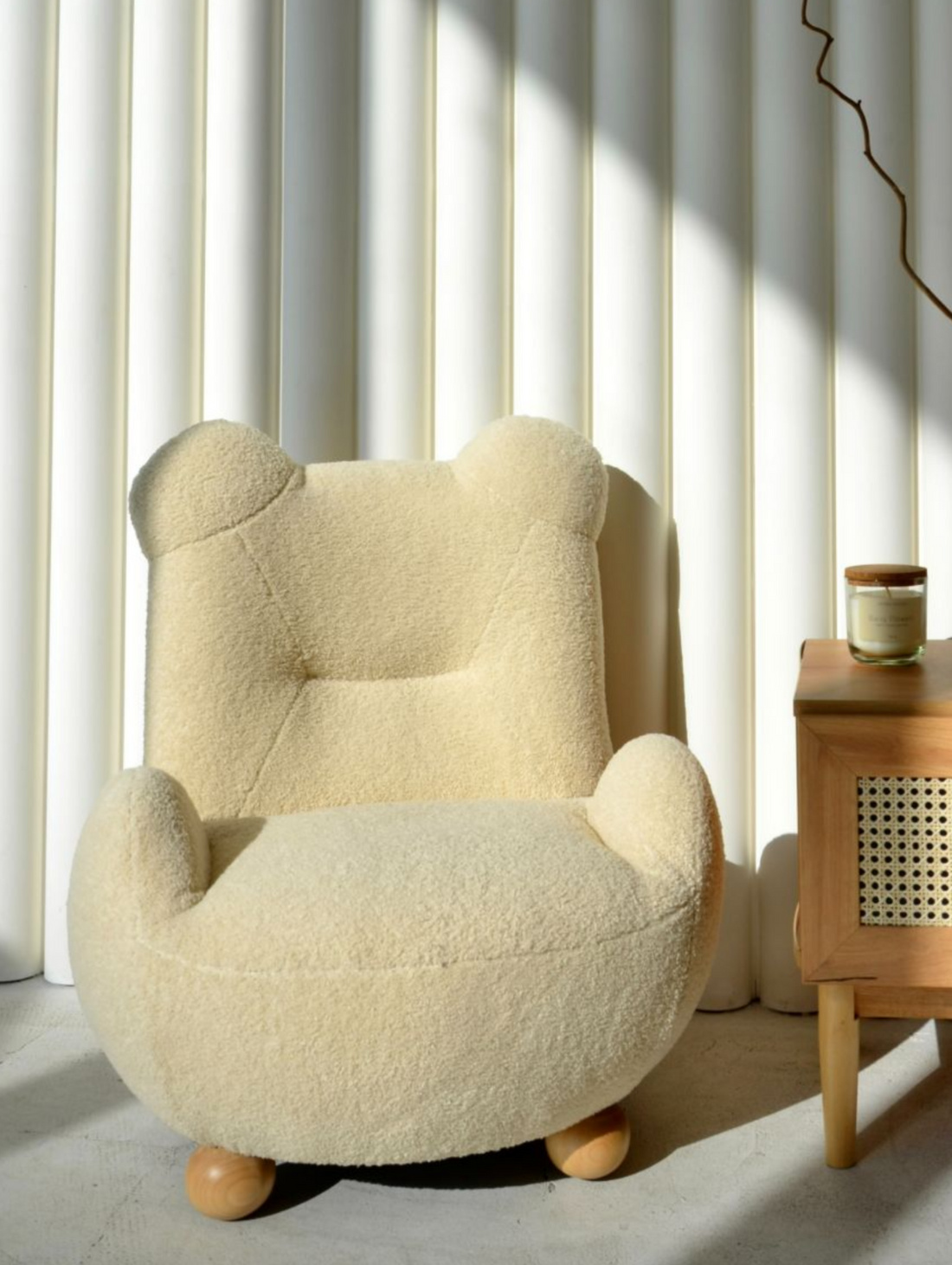 Детское кресло Мишка Teddy бежевое - фотография товара