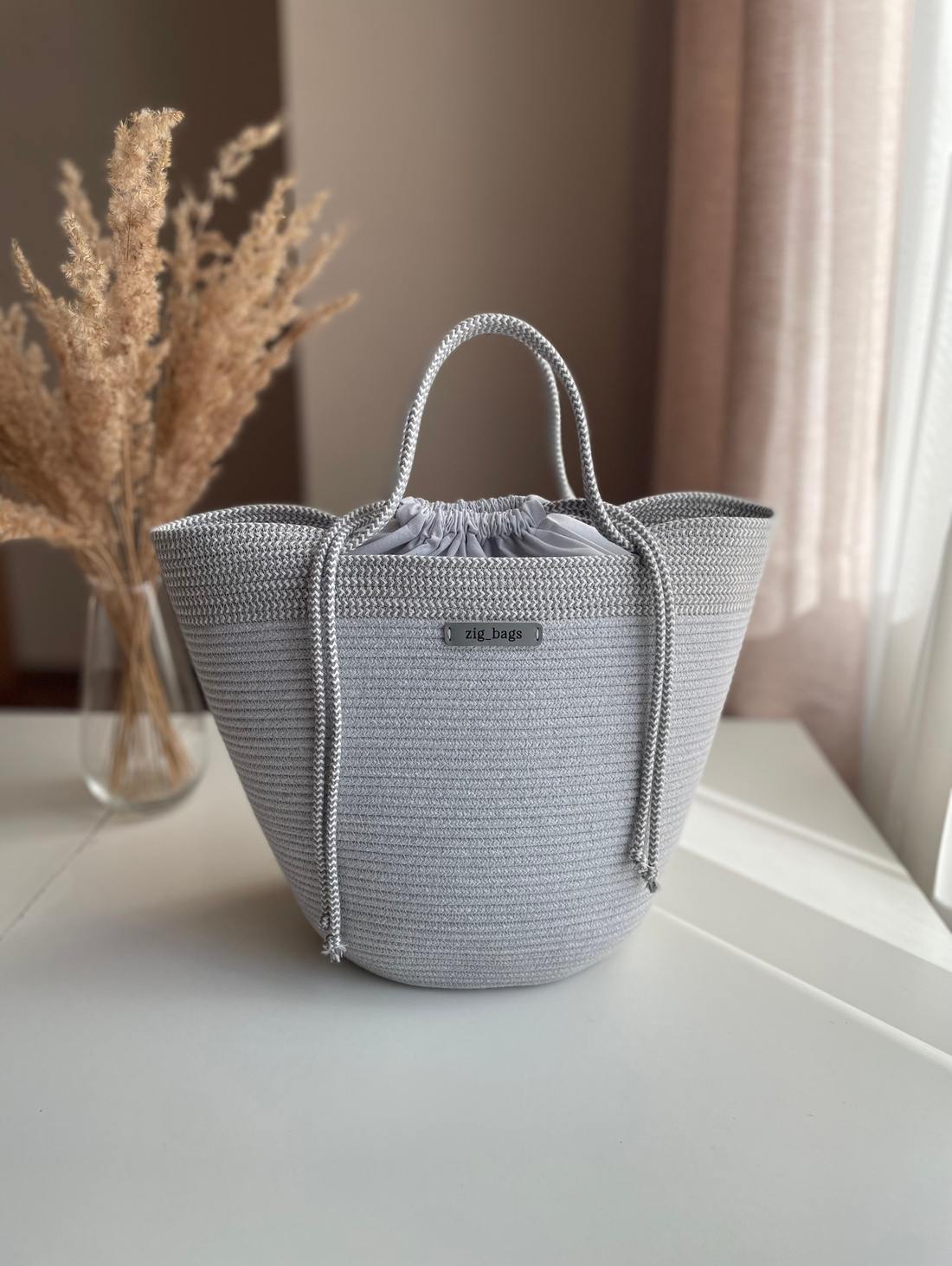 Шоппер из хлопкового шнура - фотография товара