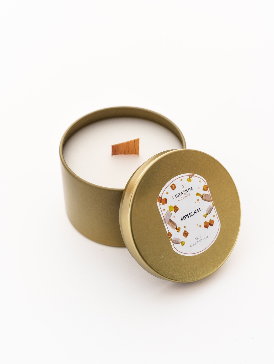 Ароматическая свеча "Ириски" travel - фотография товара