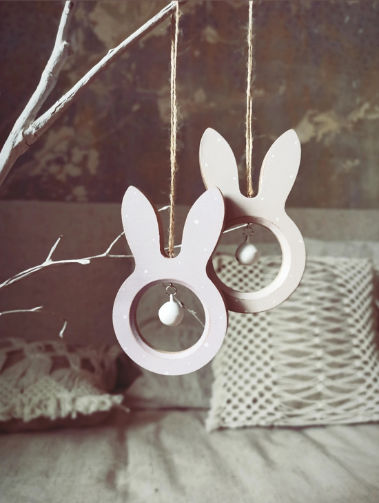 Весенний подвесной декор "Ушки"