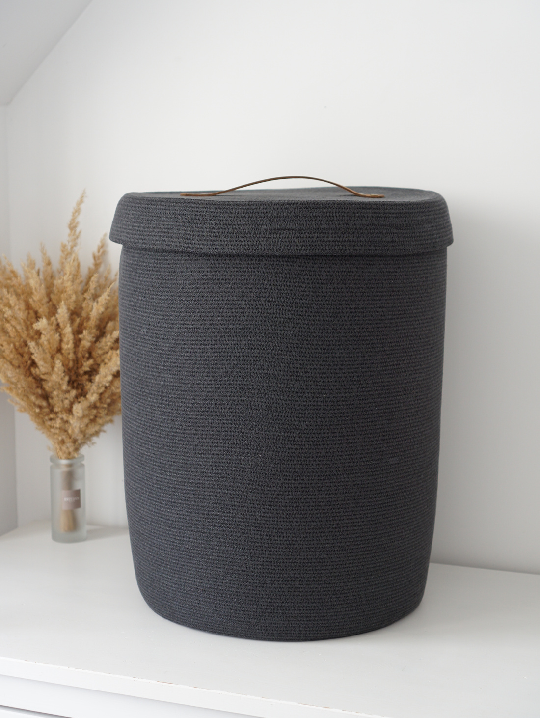 Корзина XL для белья, игрушек, подушек и покрывал. Kos, графитовая - фотография товара