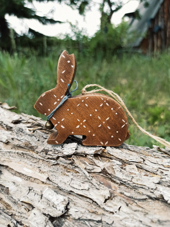 Елочная игрушка "Кролик большой Пряничный"
