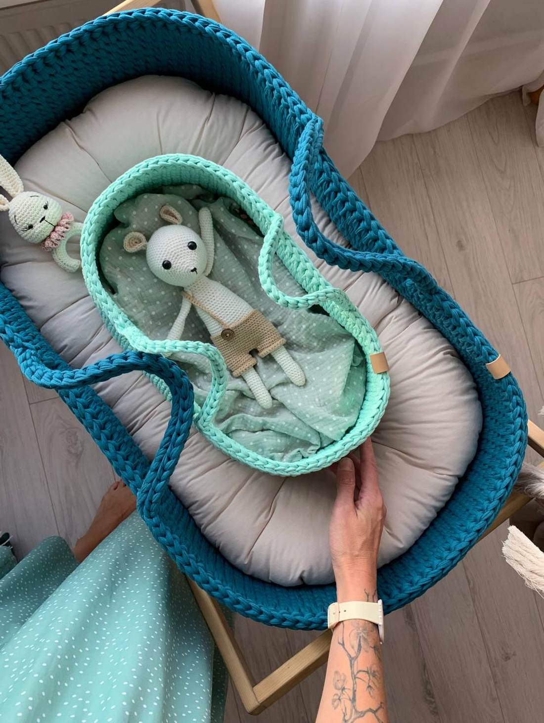 Люлька вязаная «Сапфир» - фотография товара