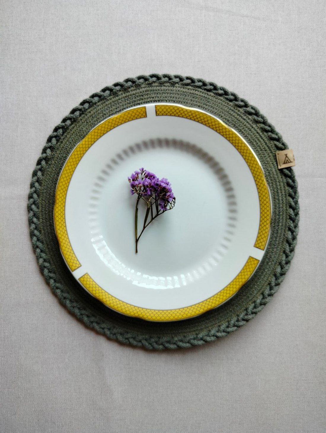 Сервировочные салфетки для стола с косичкой - фотография товара