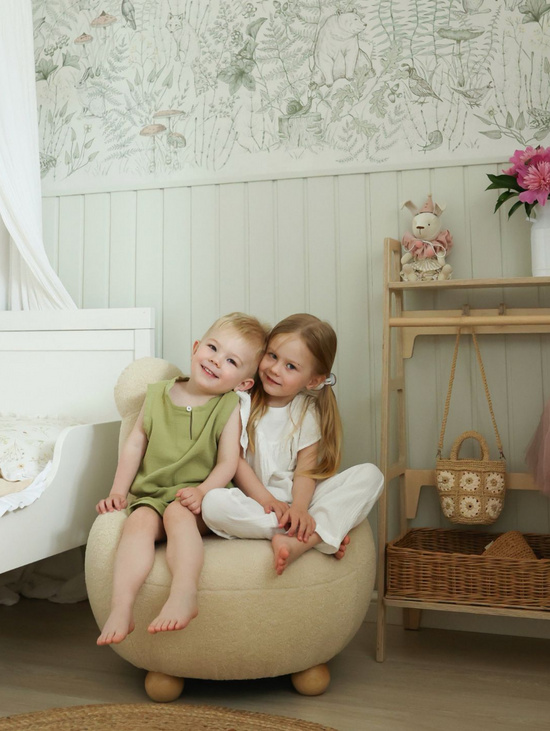 Детское кресло Мишка Teddy бежевое