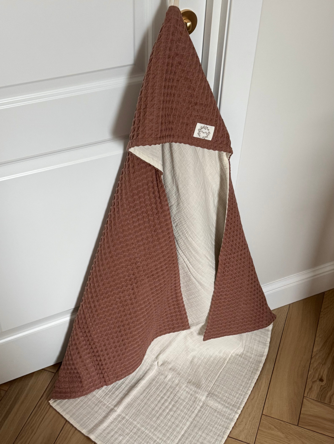 Вафельное полотенце уголок "Nut" - фотография товара