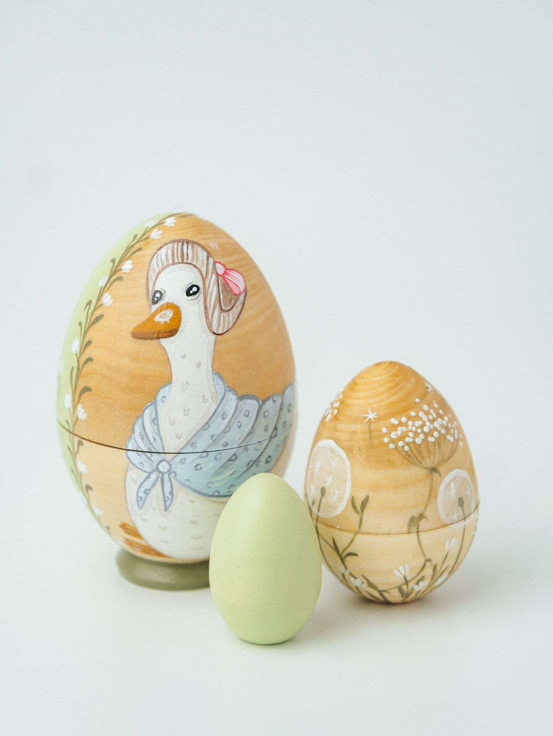 Декоративный набор матрёшек 2 в 1 "Гусь" - фотография товара