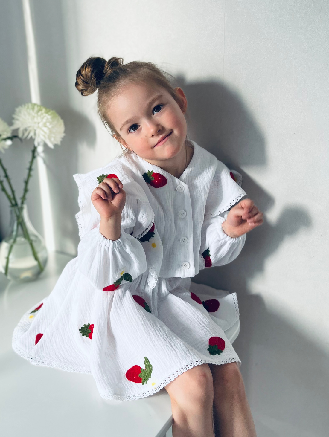 Костюм из муслина для девочки - фотография товара