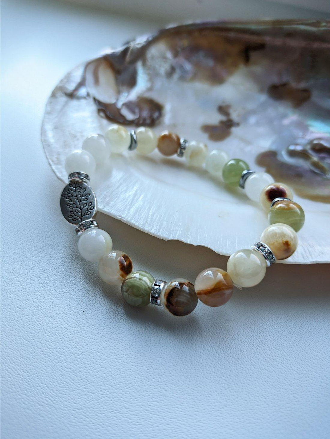 Браслет из натуральных камней  "Умиротворение" - фотография товара