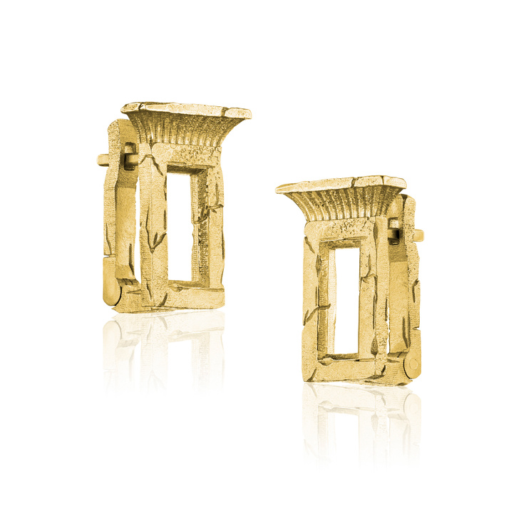Парные позолоченные серьги из серебра PERSEPOLIS GOLD
