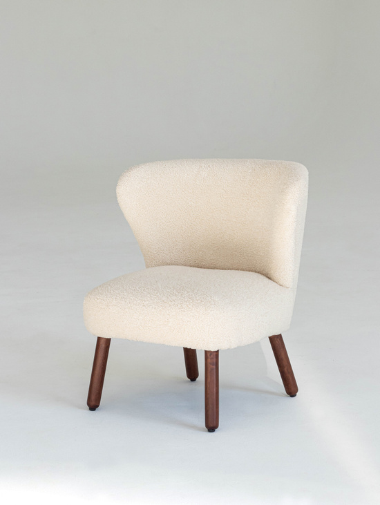 Детское кресло букле Lamb бежевое