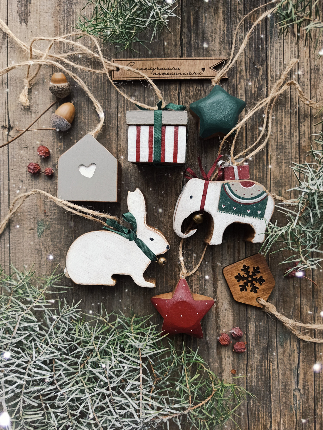 Набор елочных игрушек - фотография товара