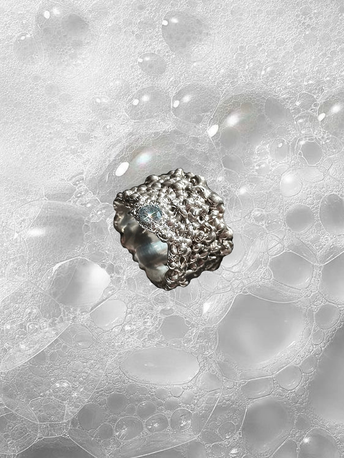 Фактурное кольцо «Bubbles» - фотография товара