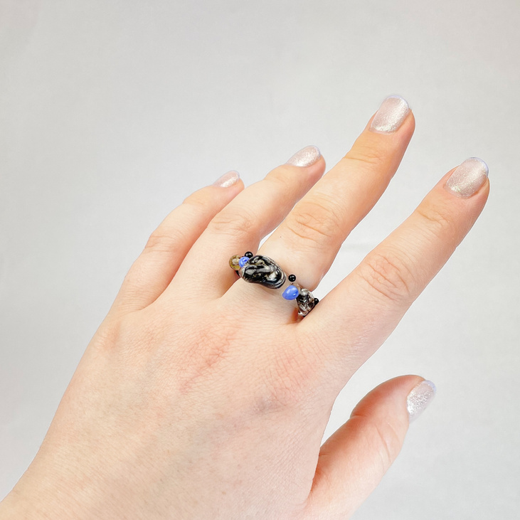 Кольцо стеклянное STKLO Unique Stones